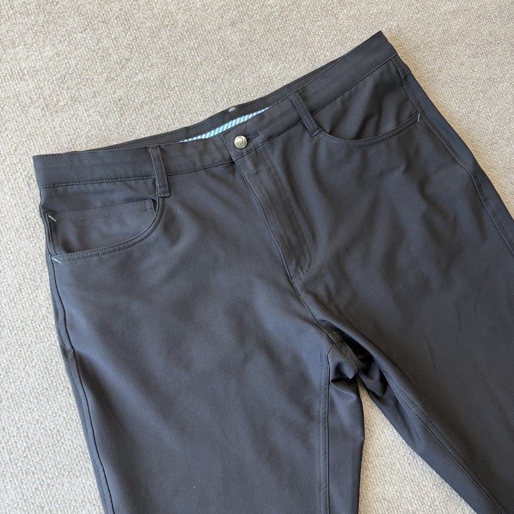 Footjoy Pants Mens 35x30 Black Athletic Fit 5 Pocket Performance Golf Pant